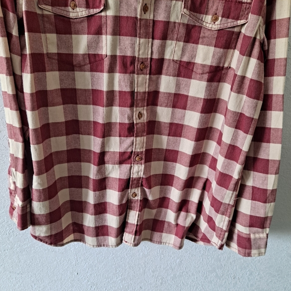 Lee Red Plaid Button Down Shirt - Picture 3 of 5